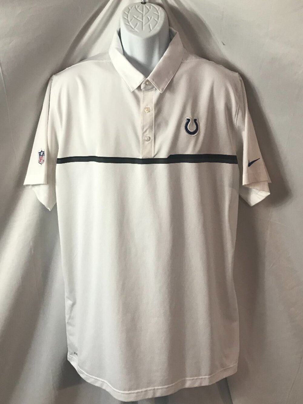 Nike Indianapolis Colts NFL Activewear Athletic Sport Cut Polo Shirt
